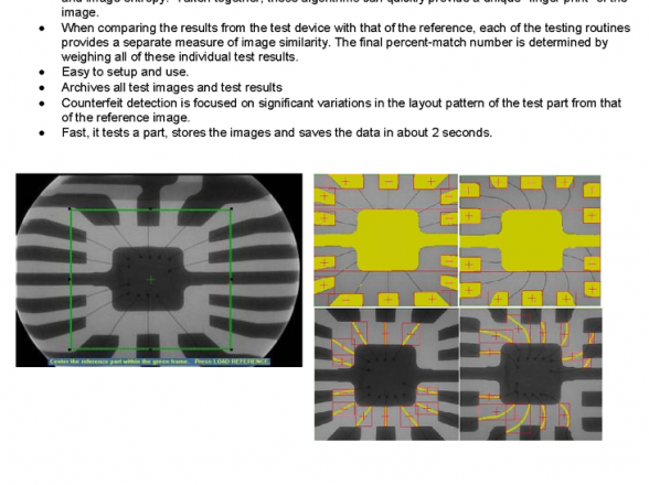 Counterfeit Electronic Component Detection: Implementation of x-ray inspection in conformity with DoD requirements