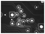 Verification of drilling registration for small holes at 15X magnification