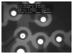 On-screen measurement of drill offsets for all sizes of holes