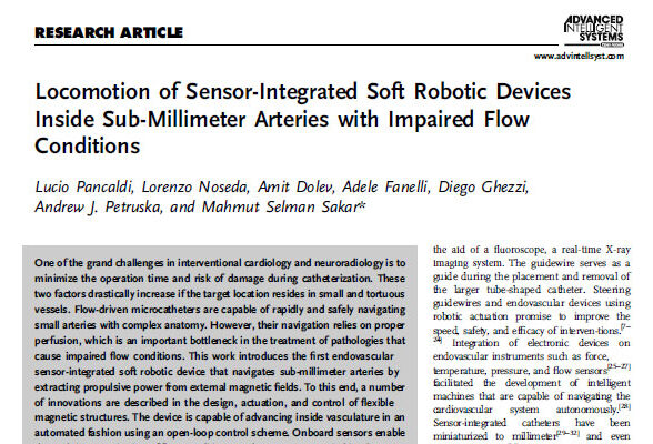 Glenbrook’s Labscope was used for the first endovascular sensor-integrated soft robotic device